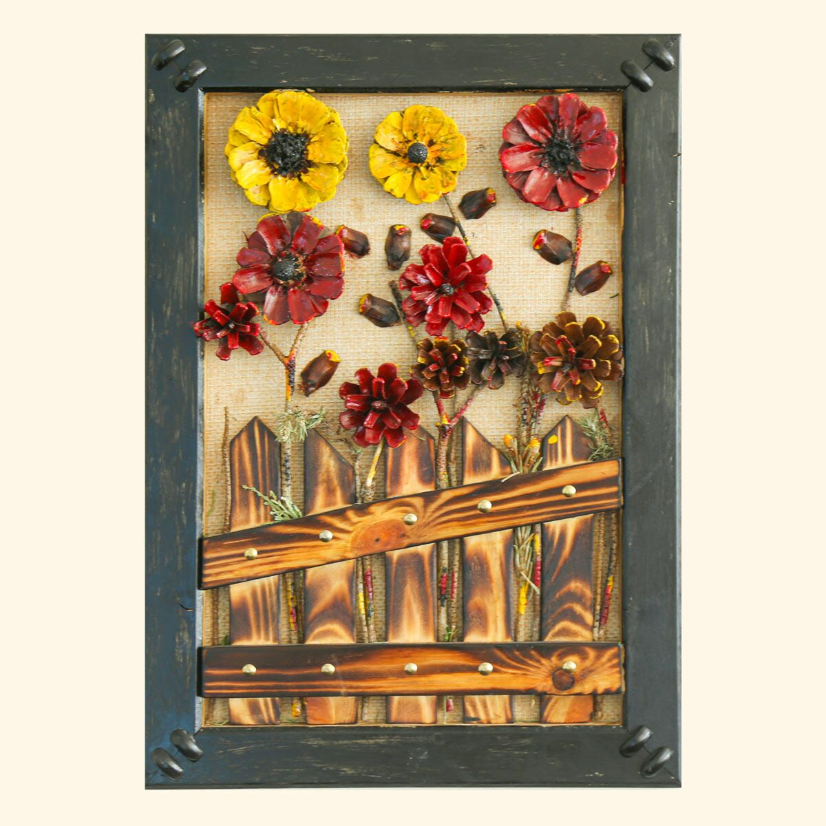 Floral Wood Tableau| Home Décor Wall Art 