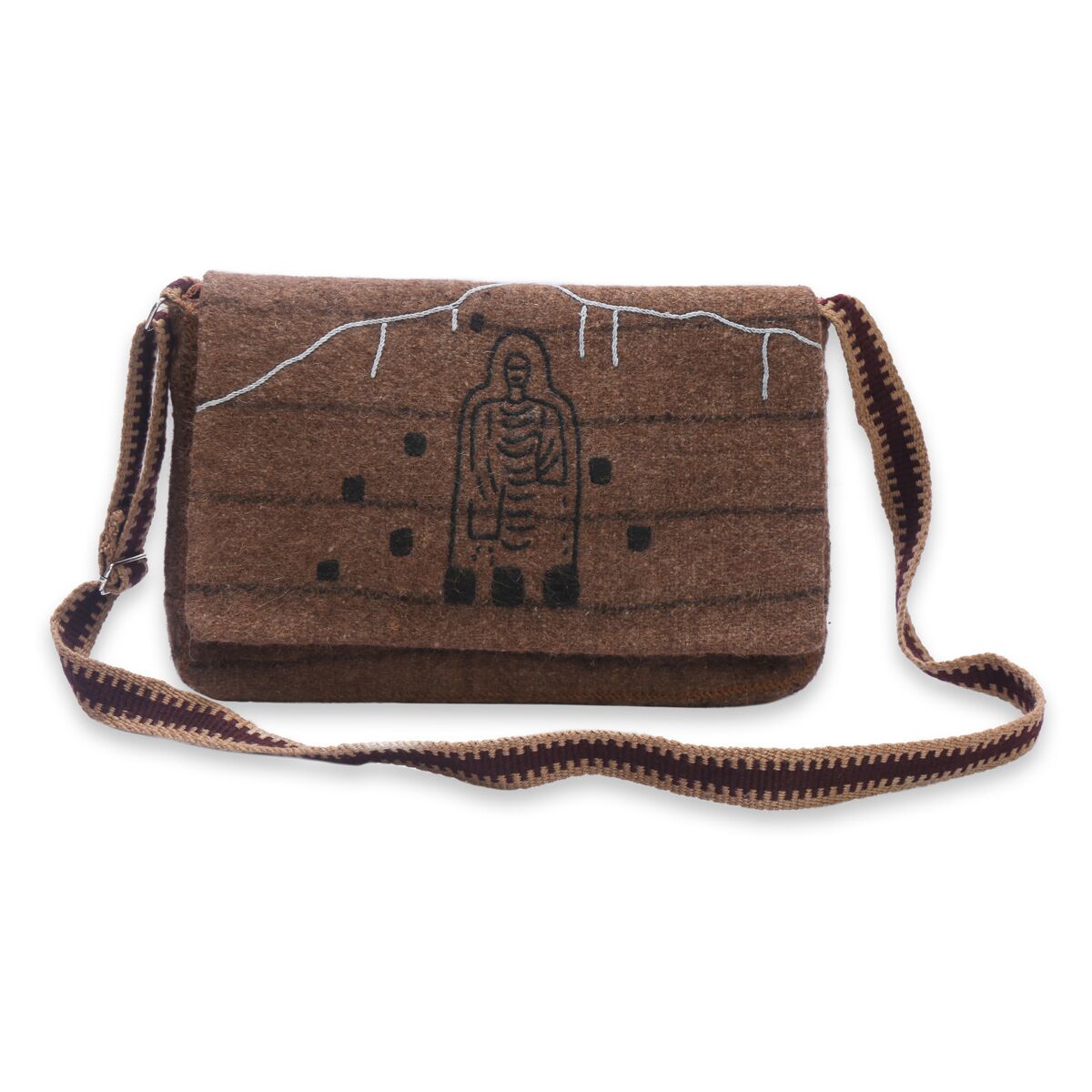 Woolen Bag | Brown Quilted Bag