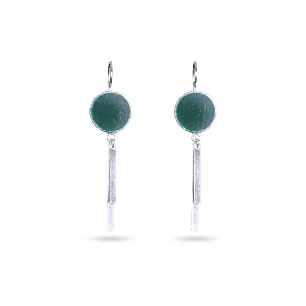 Green Agate Earring 