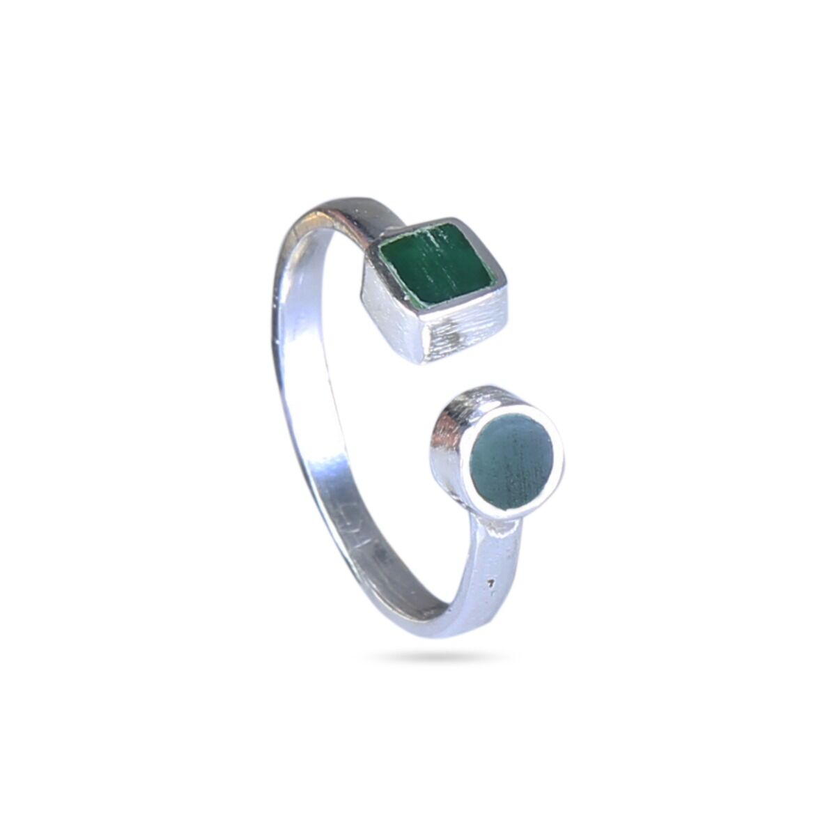 Green Agate Single Ring