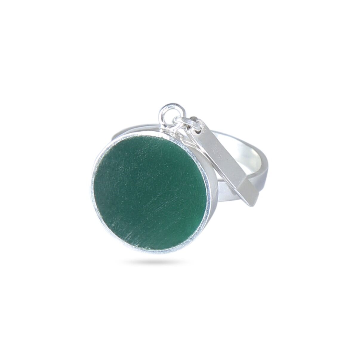 Green Agate Double Ring