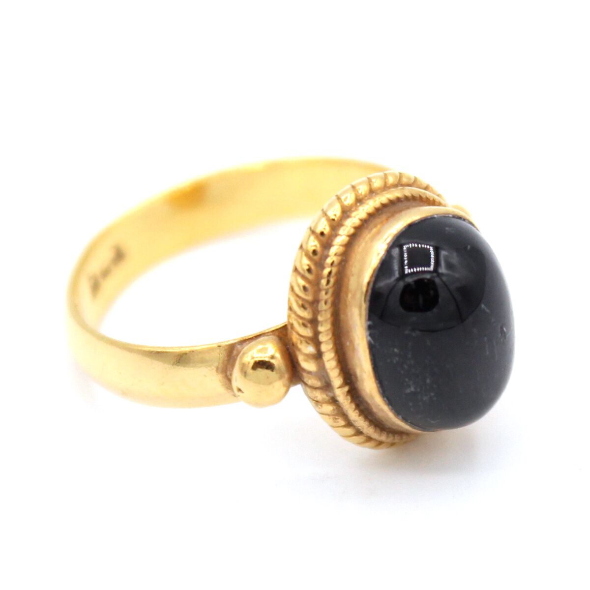 Black Agate Ring |  Handmade Ring