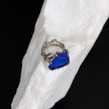 Lapis Lazuli Stone Classic Ring | 999 Silver Vintage Ring
