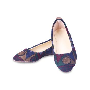 Leather Floral Embroidered Shoes | Ballet Flat shoes 