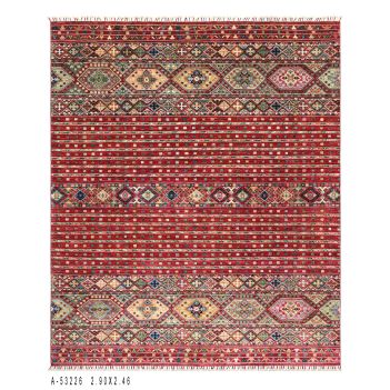 Handmade, Full Design Khorjin Afghan Knot  Carpet, Original Handwoven, Natural 9.51"X 8.07" (ft)