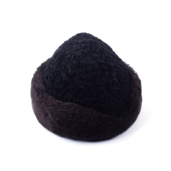 Black Classic Nuristani Tribal Pakol | Handmade Woolen Winter Hat