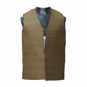Brown Casual Wear Vest | Handmade Striped Waistcoat 
