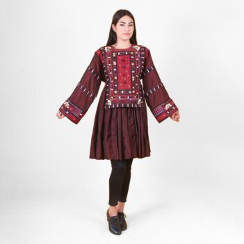 Balochi Design Beautiful Handmade Short Dress 