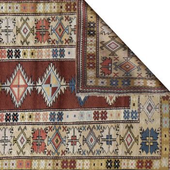 Kabul Ara Design Handwoven Vintage Rug | 9' 0" X 4' 5"