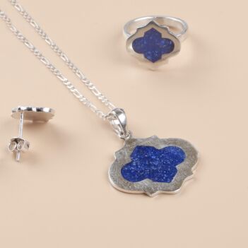 Azure Lapis Jewelry Set| Handmade