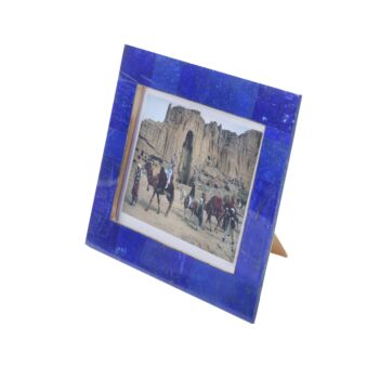 Lapis Lazuli Landscape Picture Frame | Marble Stone Rectangle Shape Photo Frame 