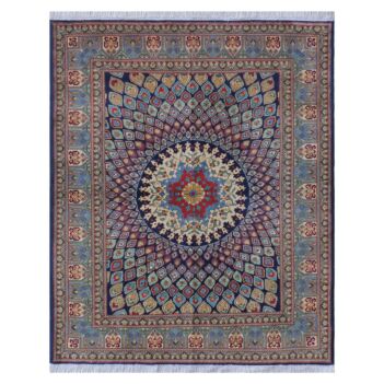 Peacock Design Afghan Carpet | Handwoven Area Carpet 6' 2" X 4' 11"