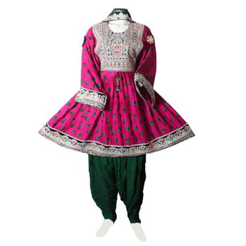 Pink 3 Piece Chermaduzi Embroidered Gulnigar Dress | Gulnigar Charma