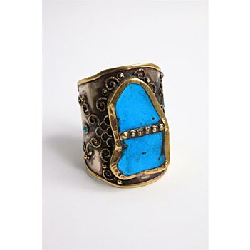 Turquoise Stone Antique Cuff Design Bracelet