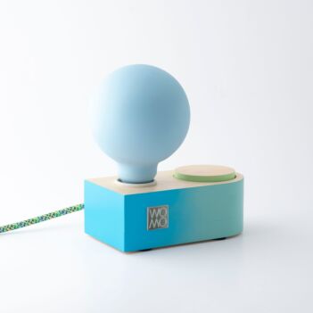 Dimmable Wooden Table Lamp, "Neptune", Designer Table Lamp, Bedside Lamp