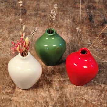 Christmas Set, Ceramic Vases, Handmade Vase Set for Flower, Christmas Gift, Shiny Vase, Home Decor Gift. Christmas Color Vases