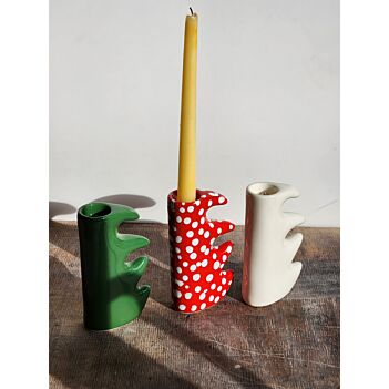 Christmas Color Ceramic Candlestick Set, Christmas Gift, Ceramic Candle Holder, Gift for Christmas