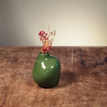 Shiny Green Ceramic Vase, Christmas Decor Handmade Vase for Flowers, Christmas Gift, Shiny Vase, Home Decor Gift, Christmas Ornaments