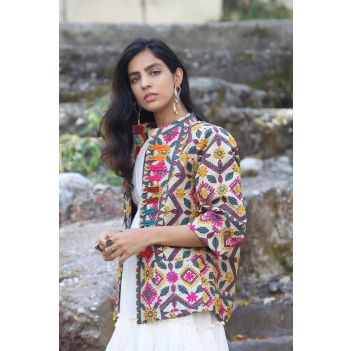 Authentic Jacket with Colorful Patterns