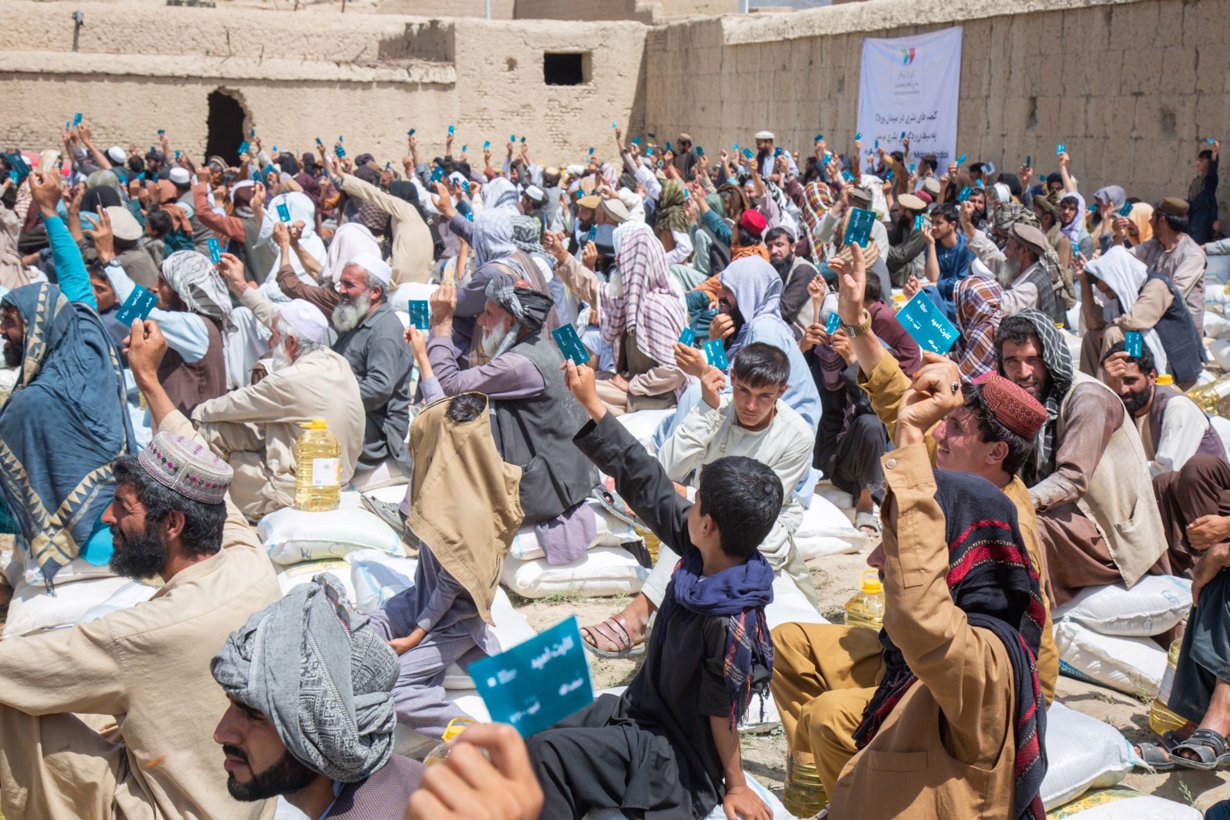 Aid delivery in Maidan Wardak Afghanistan